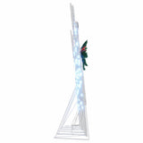 LED Reindeers 5 pcs Silver Fabric 3385888
