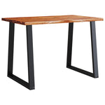 Dining Table with Live Edge 110x70x75 cm Solid Wood Acacia 353288
