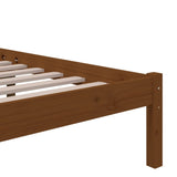 Bed Frame without Mattress Honey Brown Solid Wood 100x200 cm 814877