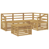Outdoor Sofa Set 5 pcs White 59 x 59 x 37 cm Solid Acacia Wood 3391809