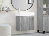 Bathroom Vanity Unit with Tap Grey Sonoma 45.5 x 22.5 x 84 cm 889447