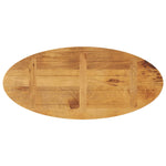 ZNTS Table Top 100x40x2.5 cm Oval Solid Wood Mango 370860