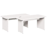 Coffee Table 2 pcs White Solid pine wood 873524