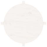 Coffee Table White 62.5x45 cm Solid Wood Pine 822303
