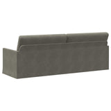 3 Seater Sofa Light Grey 220 x 81 x 82 cm Corduroy Fabric 42041166