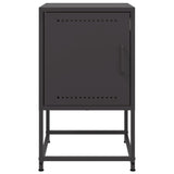 ZNTS Bedside Cabinets 2 pcs Black 36x39x60.5 cm Steel 846447