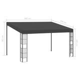 Wall-mounted Gazebo 3x4 m Anthracite Fabric 47991
