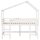 Loft Bed with Ladder and Roof without Mattress White 80x200 cm 3282073