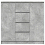 Sideboard with Drawers Concrete Grey 100.5x35x98.5 cm Engineered Wood 3328456