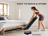 Folding Walking Treadmill, Under Desk Walking Pad with Incline, Silver Tone T3398P552675