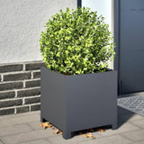 ZNTS Garden Planter Anthracite 40x40x40 cm Steel 851203