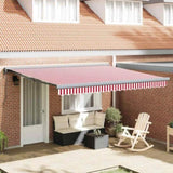 Awning Red and White 400 x 300 x 165 cm Polyester and Aluminium 3330556