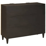 Side Cabinet Black and Gold 90 x 33.5 x 75 cm Solid Mango Wood 4017856