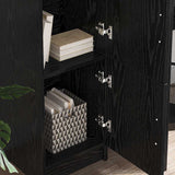 Highboard Black Oak 31.5 x 32 x 122.5 cm 869347