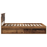 Bed Frame with Headboard Old Wood 120 x 200 cm Engineered wood 3407911
