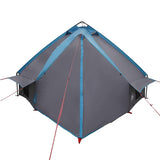 Teepee Tent 8-Person with Roof Blue and Grey 490 x 410 x 210 cm 42004069