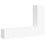3 Piece TV Cabinet Set White Engineered Wood 3078656