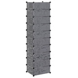 244920 Interlocking Shoe Organiser with 10 Compartments Black