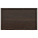 Bathroom Countertop Dark Brown 100x60x cm Treated Solid Wood 3156232