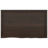 Bathroom Countertop Dark Brown 100x60x cm Treated Solid Wood 3156232