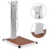 Outdoor Shower with Tray WPC Stainless Steel 3051291