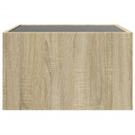 ZNTS Coffee Table with Infinity LED Sonoma Oak 50x50x30 cm 847604