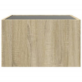 ZNTS Coffee Table with Infinity LED Sonoma Oak 50x50x30 cm 847604