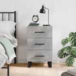 ZNTS Bedside Cabinet Concrete Grey 40x40x66 cm Engineered Wood 827688