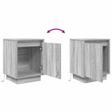 Bedside Cabinets with LED Lights 2 pcs Grey Sonoma 38x34x50 cm 861276