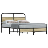 Bed Frame without Mattress 140x200 cm Sonoma Oak Engineered Wood 4100411