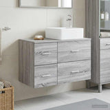 Bathroom Furniture Set 2 pcs Grey Sonoma Engineered Wood 3403981