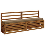 2-Piece Bench Cushions VUGHT 2 pcs 100% Polyester Taupe 950931