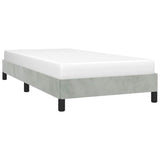 Bed Frame without Mattress Light Grey 100x203 cm Twin XL Velvet 347003