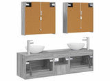 Bathroom Cabinet Set 5 pcs Grey Sonoma Engineered Wood 3406692