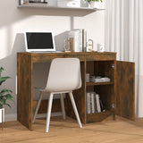 Desk Smoked Oak 100x50x76 cm Engineered Wood 815486