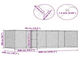 Dog Cage Silver 600 x 200 x 200 cm Galvanised Steel 3368310