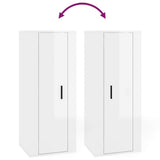 Wall Mounted TV Cabinet High Gloss White 40x34,5x100 cm 816682