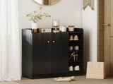 Shoe Storage Cabinet with Adjustable Shelves - Black T3398P344790