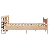 Bed Frame with Headboard 150x200 cm King Size Solid Wood Pine 3306300