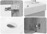 Bathroom Vanity Unit with Tap Grey Sonoma 40.5 x 22.5 x 62 cm 889526