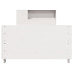 ZNTS Bed Frame without Mattress White 100x200 cm Solid Wood Pine 3323666