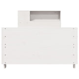 ZNTS Bed Frame without Mattress White 100x200 cm Solid Wood Pine 3323666