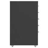 Mobile File Cabinet Anthracite 28x41x69 cm Metal 335915