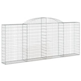 Arched Gabion Baskets 3 pcs 300x30x120/140 cm Galvanised Iron 3146540