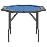 ZNTS 8-Player Folding Poker Table Blue 108x108x75 cm 80405