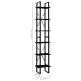 Book Cabinet Black Engineered wood Tall Book Cabinet 806498