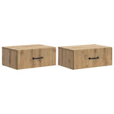 Wall-Mounted Bedside Cabinet 2 pcs Artisan Oak Engineered Wood 898974