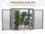 3-tier Wood Greenhouse Garden Polycarbonate Cold Frame Balcony Grow House w/ Storage Shelf for T3398P377662