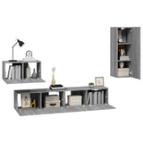 4 Piece TV Cabinet Set Grey Sonoma Engineered Wood 3114340