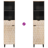 Bathroom Cabinet with Shelf Black and White 38 x 33 x 160 cm 4017886